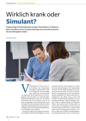 Vorschauseite 1: Wirklich krank oder Simulant?