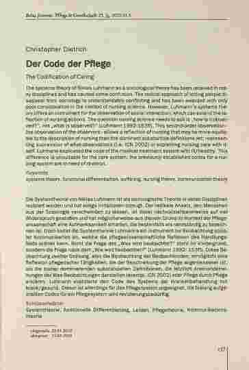 Vorschauseite 1: Der Code für Pflege®