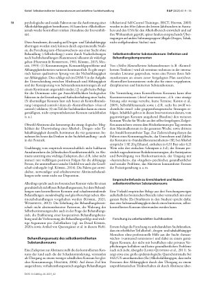 Vorschauseite 2: Selbstkontrollierter Substanzkonsum und zieloffene Suchtbehandlung: Implikationen für die forensische Suchtbehandlung