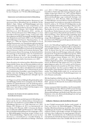 Vorschauseite 3: Selbstkontrollierter Substanzkonsum und zieloffene Suchtbehandlung: Implikationen für die forensische Suchtbehandlung