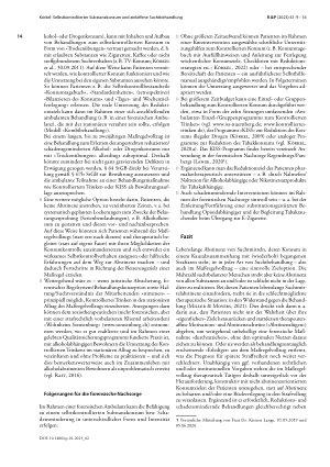 Vorschauseite 6: Selbstkontrollierter Substanzkonsum und zieloffene Suchtbehandlung: Implikationen für die forensische Suchtbehandlung