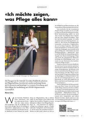 Vorschauseite 1: «Ich möchte zeigen, was Pflege alles kann»