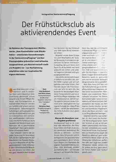 Vorschauseite 1: Der Frühstücksclub als aktivierendes Event