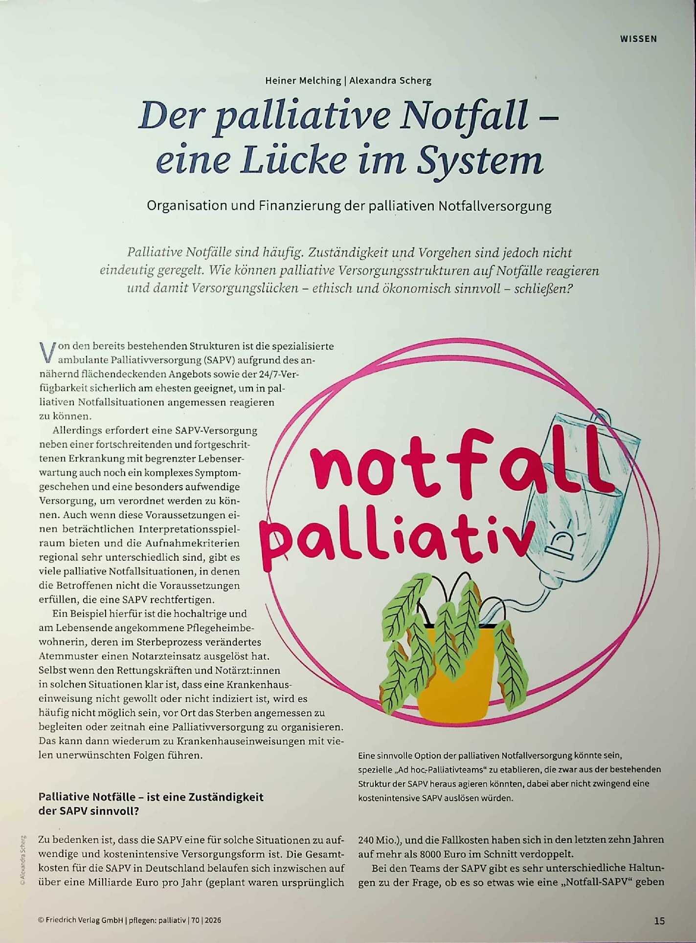 Vorschauseite 1: Der palliative Notfall – eine Lücke im System
