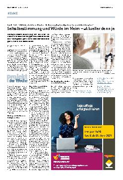 Vorschauseite 1: Selbstbestimmung und Würde im Heim – aktueller denn je