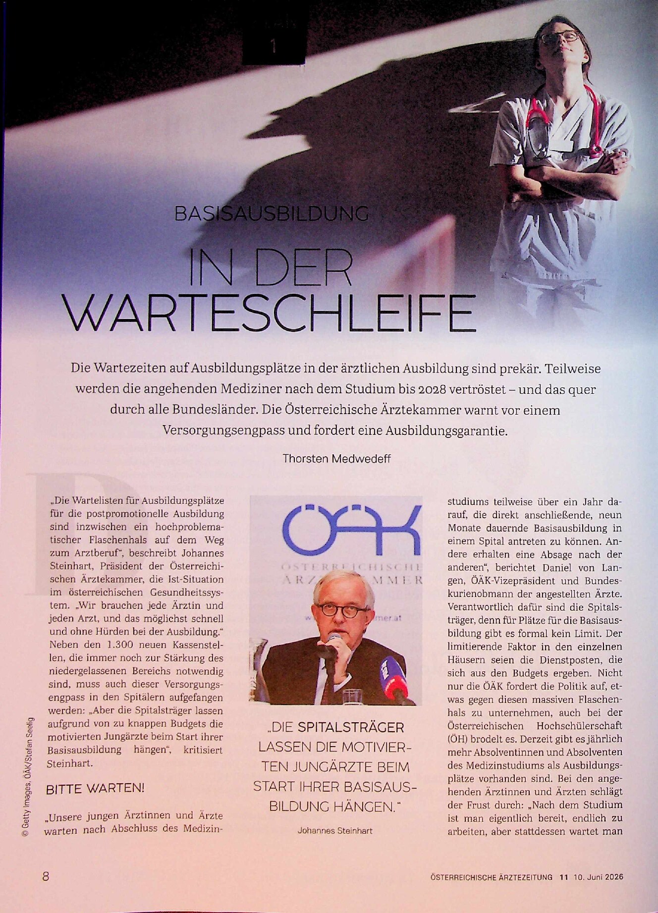 Vorschauseite 1: Wartezeiten auf Ausbildungsplätze in der ärztlichen Ausbildung