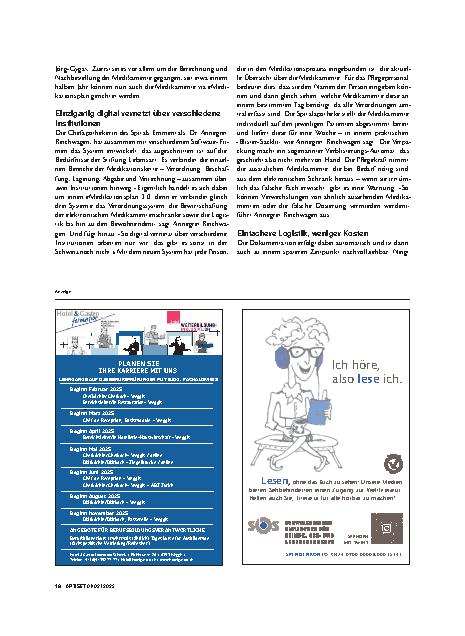Vorschauseite 3: Elektronischer Medikationsplan: Mehr Sicherheit