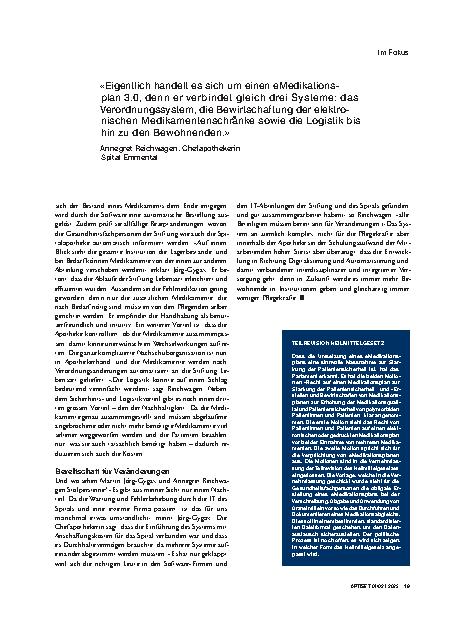 Vorschauseite 4: Elektronischer Medikationsplan: Mehr Sicherheit