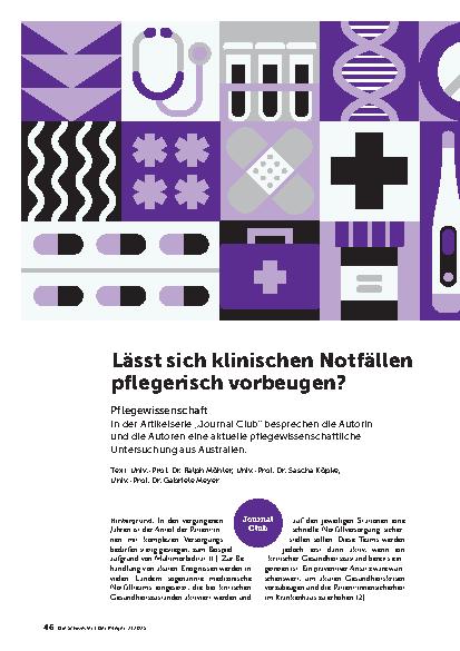 Vorschauseite 1: Lässt sich klinischen Notfällen pflegerisch vorbeugen?