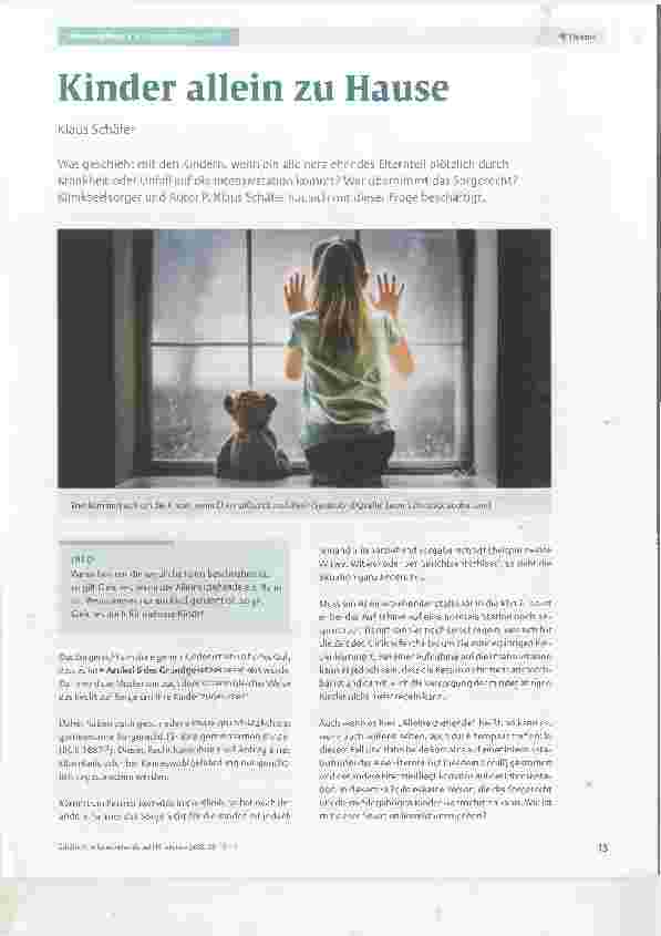 Vorschauseite 1: Kinder allein zu Hause
