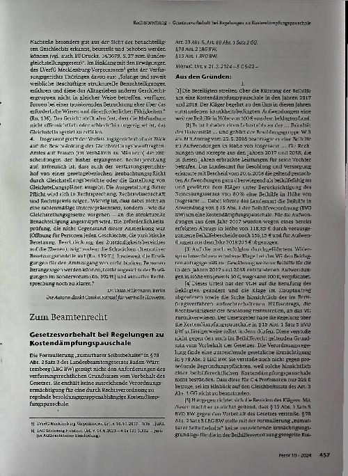 Vorschauseite 1: Zum Beamtenrecht