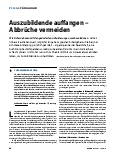 Vorschauseite 1: Auszubildende auffangen – Abbrüche vermeiden