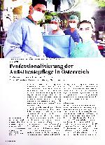 Vorschauseite 1: Professionalisierung der Anästhesiepflege in Österreich
