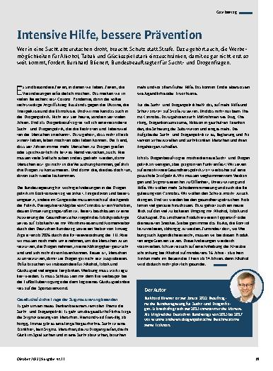 Vorschauseite 1: Intensive Hilfe, bessere Prävention