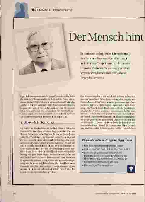 Vorschauseite 1: Der Mensch hinter dem Kawasaki-Syndrom