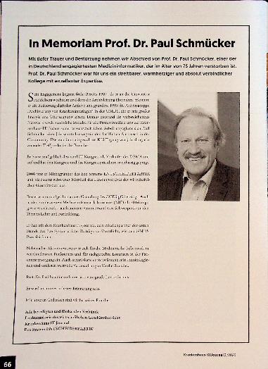 Vorschauseite 1: In Memoriam Prof. Dr. Paul Schmücker