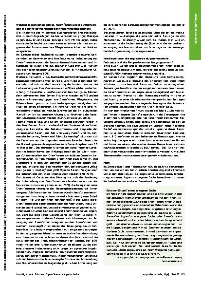 Vorschauseite 2: Das Echo von Expert*innen in eigener Sache – eine Möglichkeit zur Involvierung der Perspektiven von Zielgruppen in einer peer-reviewten Fachzeitschrift.