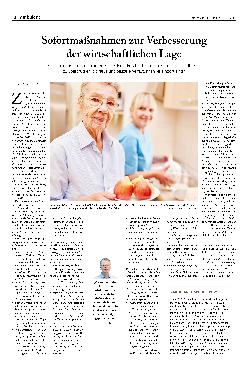 Vorschauseite 1: Sofortmaßnahmen zur Verbesserung der wirtschaftlichen Lage