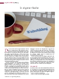 Vorschauseite 1: In eigener Sache: Weiterbildung