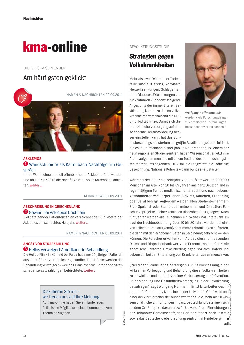 Vorschauseite 1: Strategien gegen Volkskrankheiten