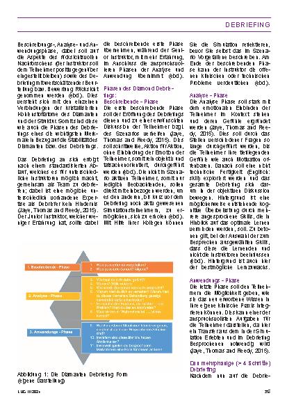 Vorschauseite 6: Erfolgreiche Nachbesprechung von Simulationstrainings in der Berufsausbildung von Gesundheitsfachberufen - Eine Zusammenstellung vorhandener Debriefingstrukturen für Dozierende