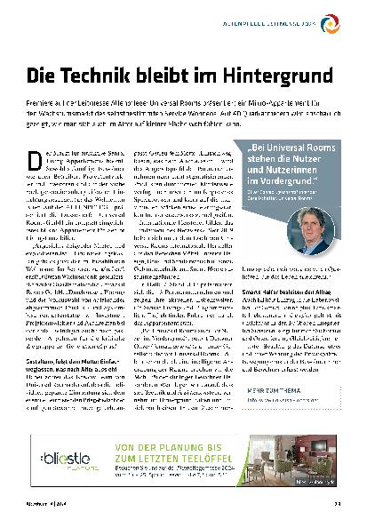 Vorschauseite 1: Die Technik bleibt im Hintergrund.