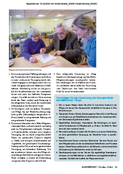 Vorschauseite 5: Pflege neu denken – Impulse aus dem Projekt „SGB Reha“