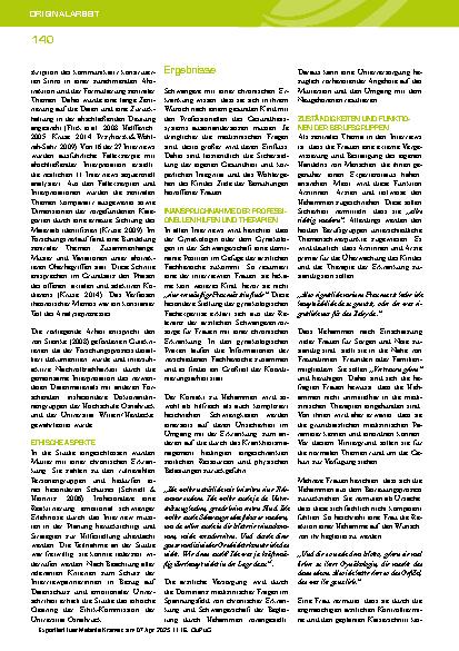 Vorschauseite 5: Die Sicht von Schwangeren mit chronischer Erkrankung auf die Versorgung durch Hebammen, Ärztinnen und Ärzte