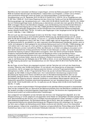 Vorschauseite 2: Zur Betreuerauswahl – §§ 1816 Abs. 1, 1821 BGB