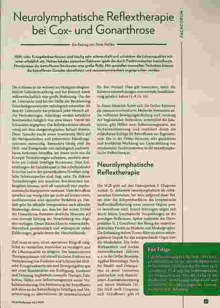 Vorschauseite 1: Neurolymphatische Reflextherapie | bei Coxund Gonarthrose