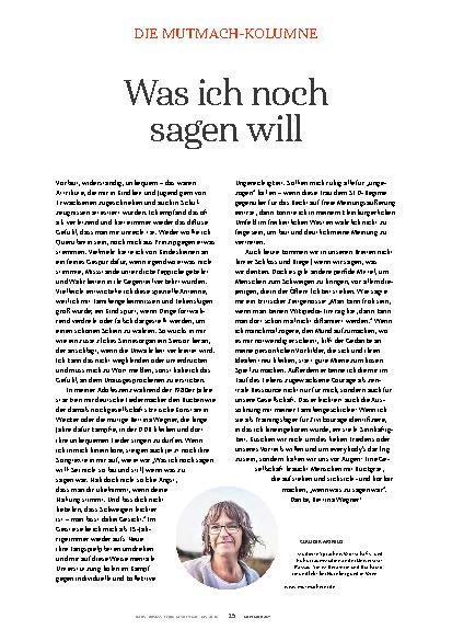 Vorschauseite 1: Was ich noch sagen will