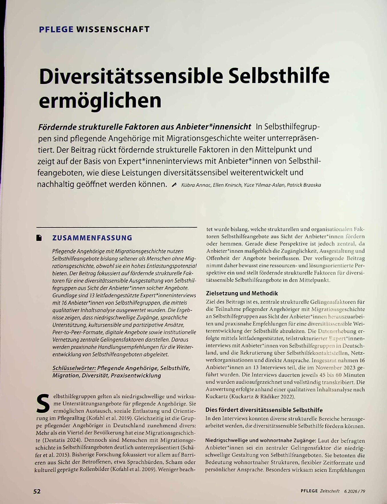 Vorschauseite 1: Diversitätssensible Selbsthilfe ermöglichen