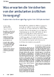 Vorschauseite 1: Was erwarten die Versicherten von der ambulanten ärztlichen Versorgung? Repräsentative Bevölkerungsbefragung durch den GKV-Spitzenverband.