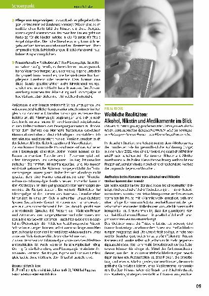 Vorschauseite 1: Weibliche Realitäten: Alkohol, Nikotin und Medikamente im Blick