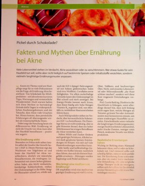 Vorschauseite 1: Pickel durch Schokolade? Fakten und Mythen über Ernährung bei Akne