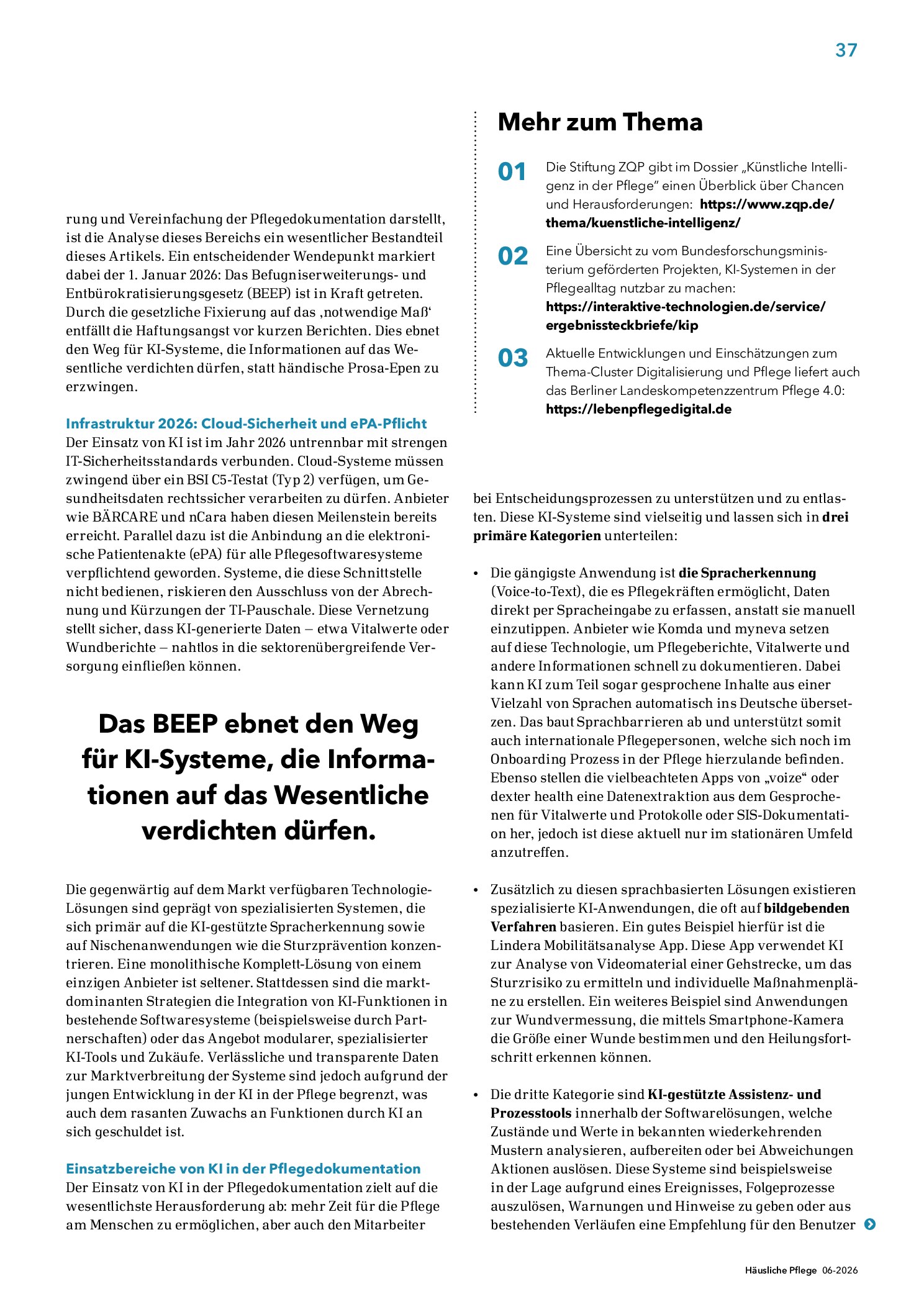 Vorschauseite 2: KI-Transformation in der ambulanten Pflege