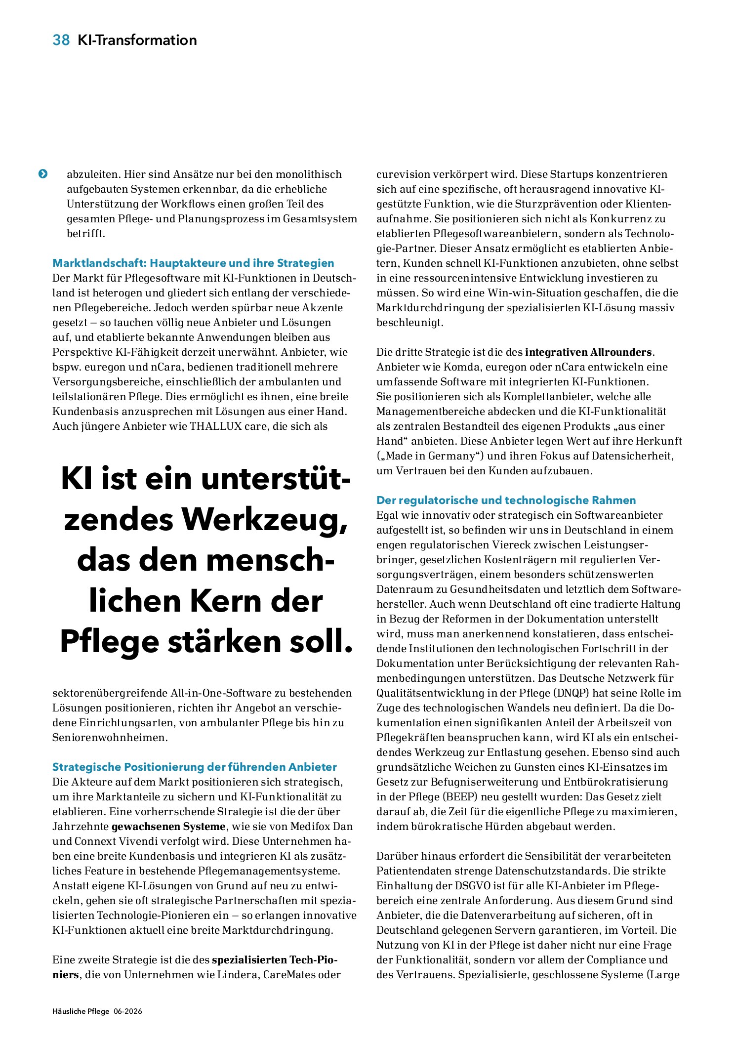 Vorschauseite 3: KI-Transformation in der ambulanten Pflege