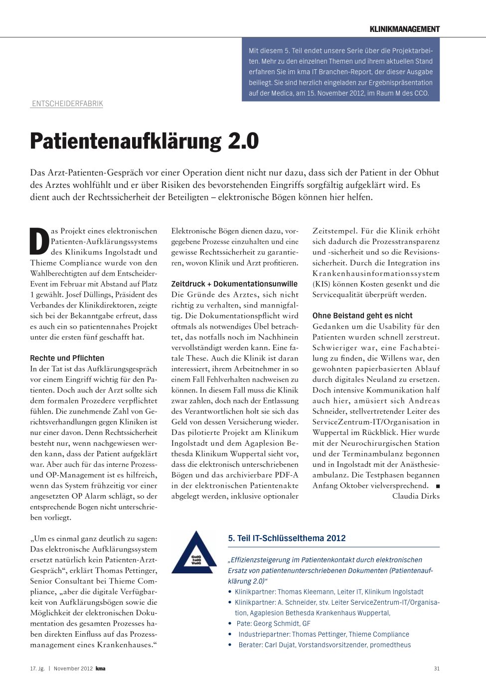 Vorschauseite 1: Patientenaufklärung 2.0