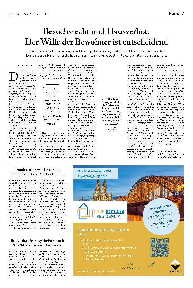 Vorschauseite 1: Besuchsrecht und Hausverbot: Der Wille der Bewohner ist entscheidend