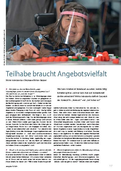 Vorschauseite 1: Teilhabe braucht Angebotsvielfalt