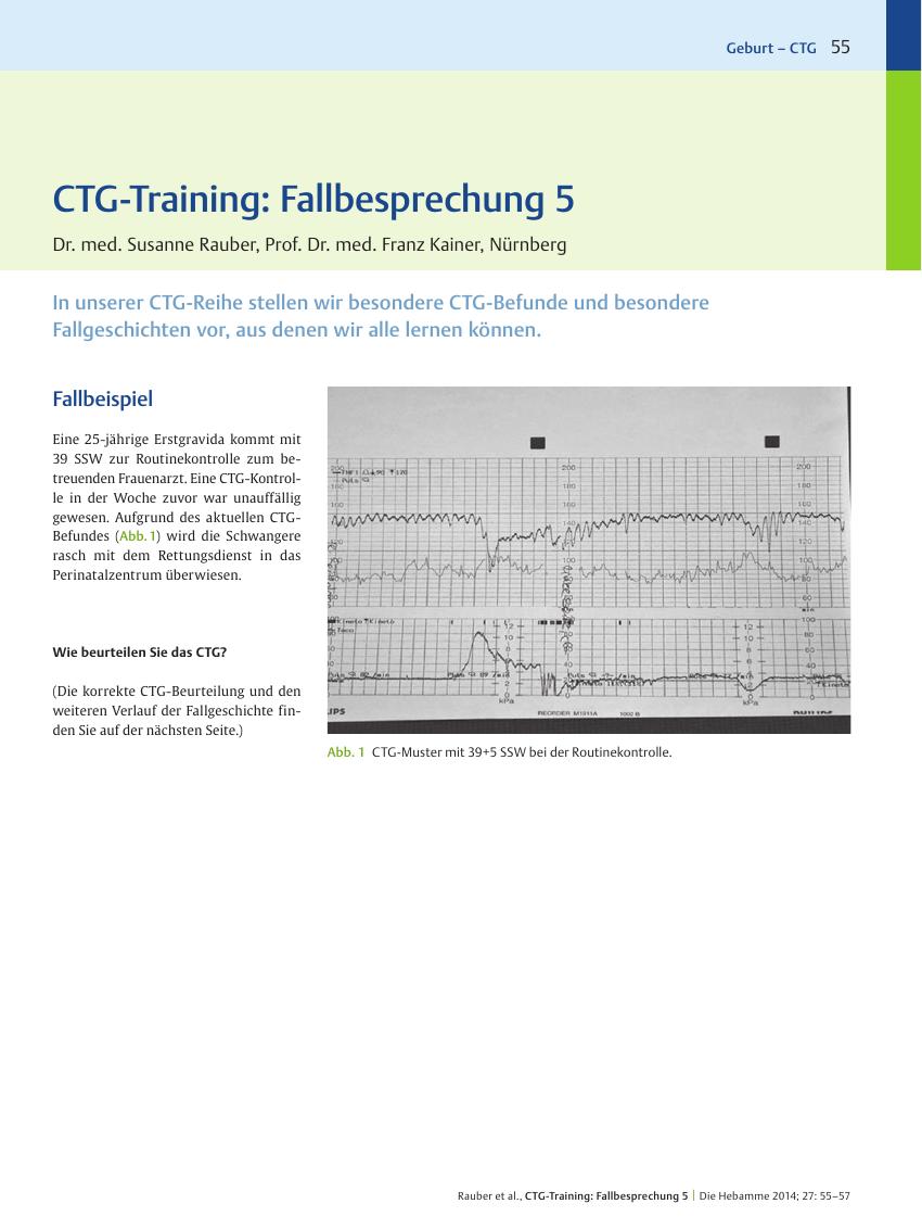 Vorschauseite 1: CTG-Training: Fallbesprechung 5