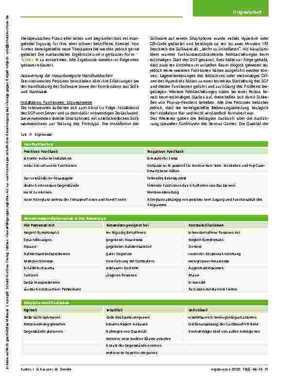 Vorschauseite 6: SeeMe: Expertenmeinungen von Ergotherapeuten zu einem selbst entwickelten Serious Game-Prototyp unter Verwendung einer Virtual Reality-Brille in einem ergotherapeutischen Setting:…