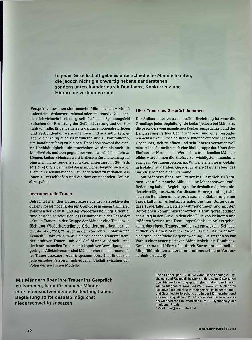 Vorschauseite 3: Trauern Männer anders? Männlichkeit und Trauerprozesse