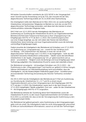 Vorschauseite 3: Einund Umgruppierung – tarifpluraler Betrieb