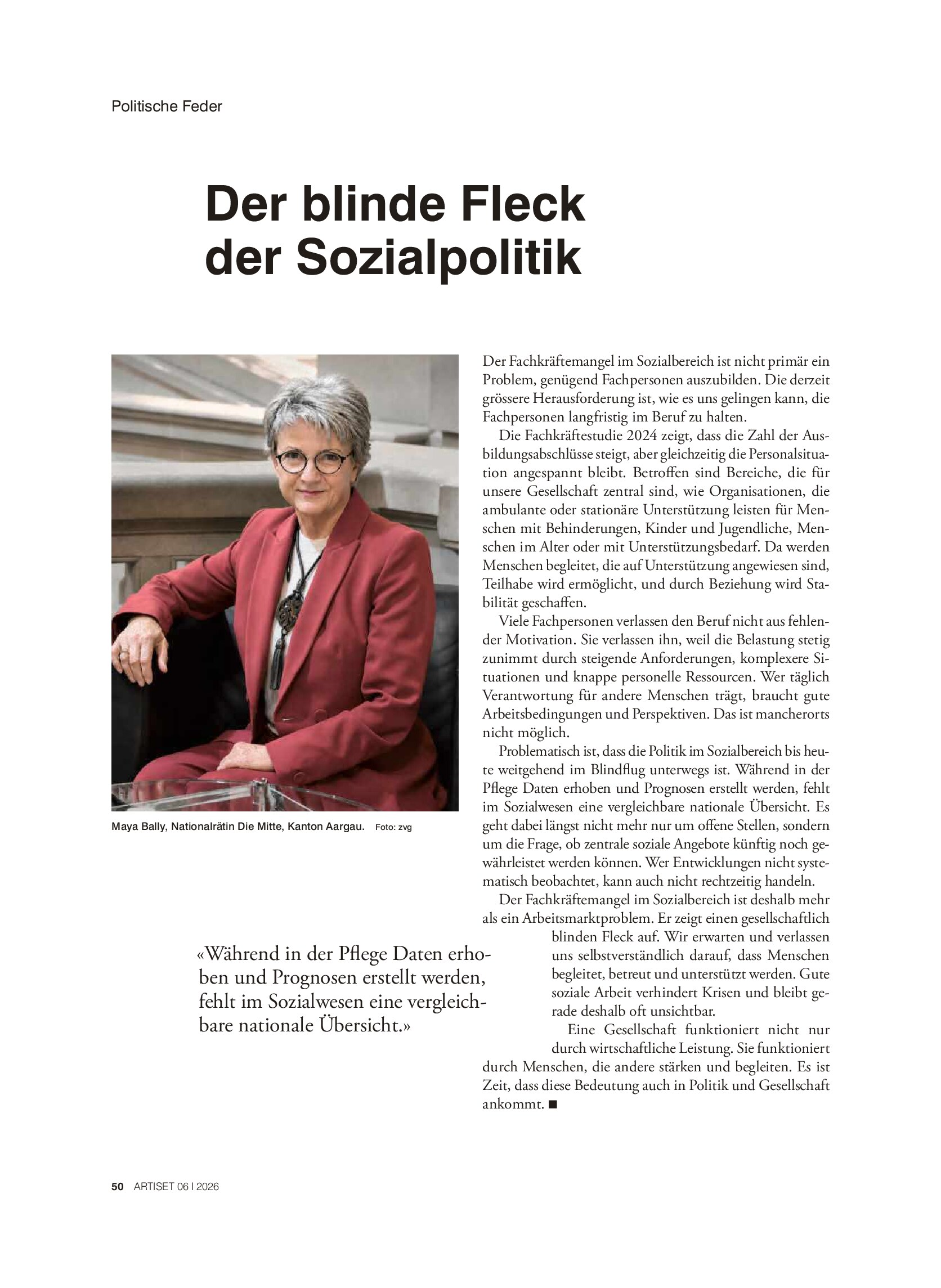 Vorschauseite 1: Der blinde Fleck der Sozialpolitik