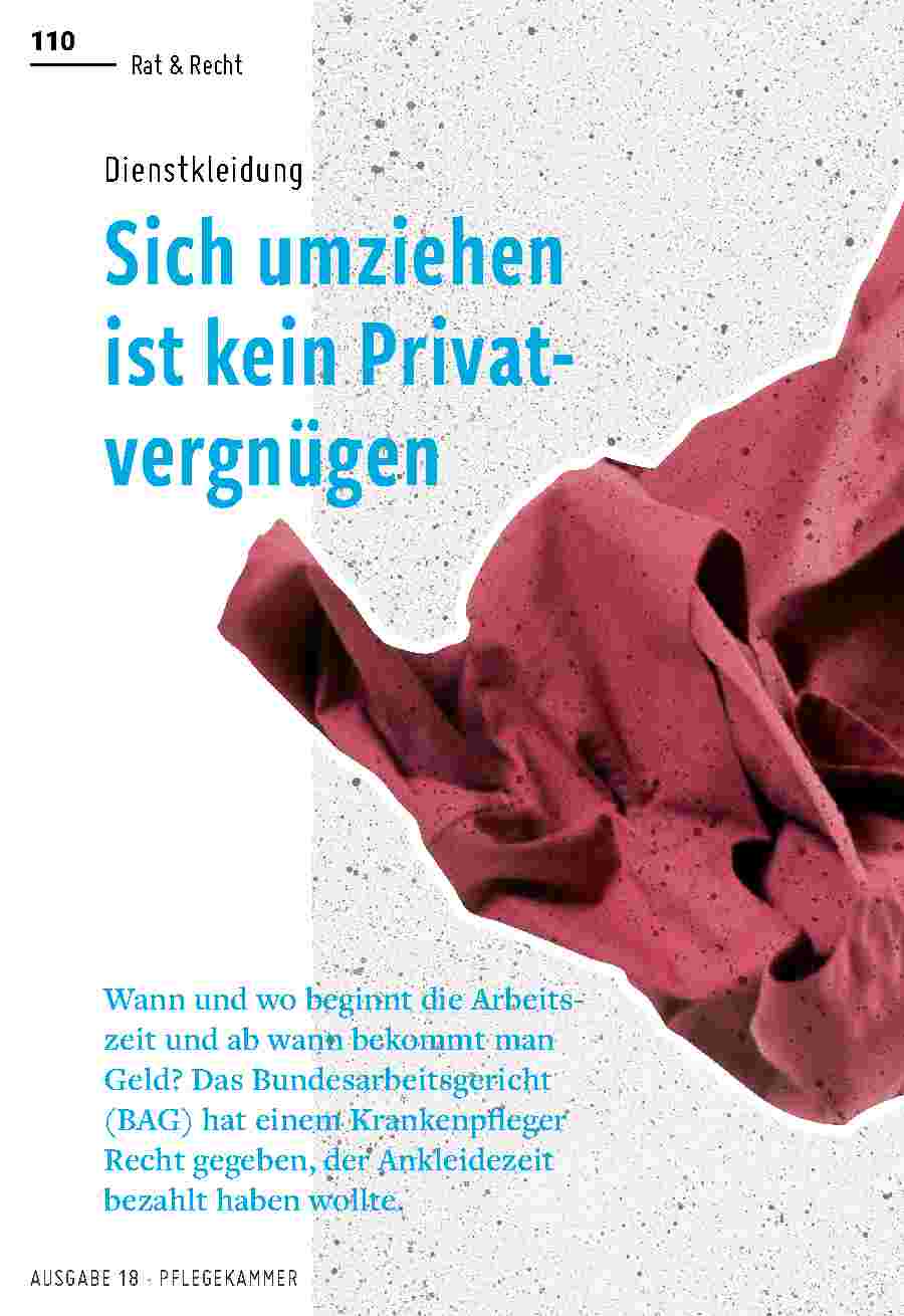 Vorschauseite 1: Dienstkleidung: Sich umziehen ist kein Privatvergnügen.