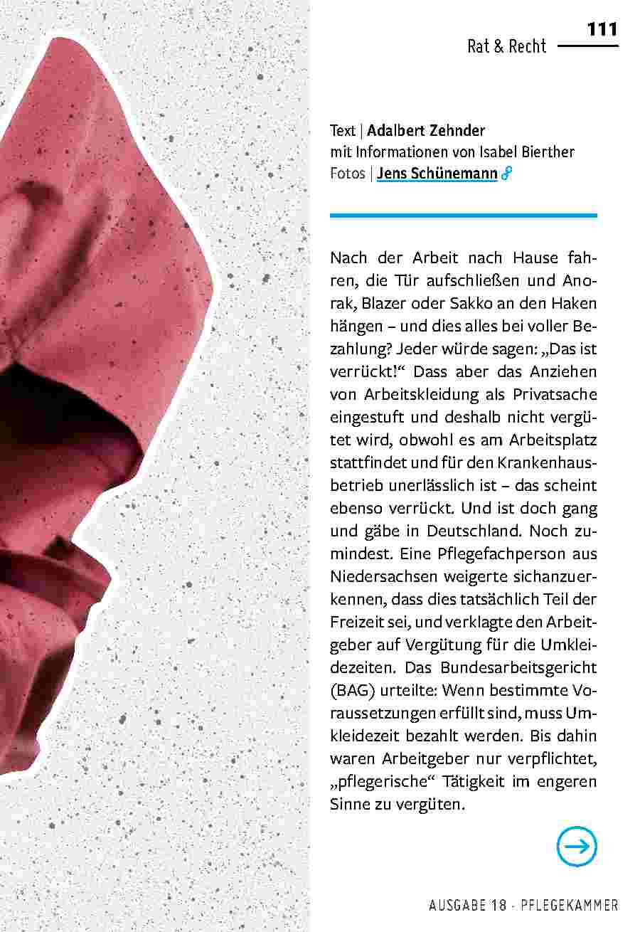 Vorschauseite 2: Dienstkleidung: Sich umziehen ist kein Privatvergnügen.