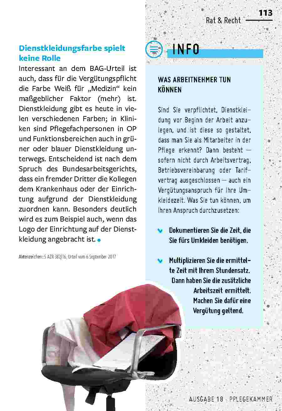 Vorschauseite 4: Dienstkleidung: Sich umziehen ist kein Privatvergnügen.