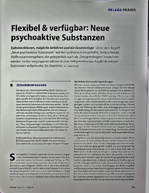 Vorschauseite 1: Flexibel & verfügbar! Neue psychoaktive Substanzen