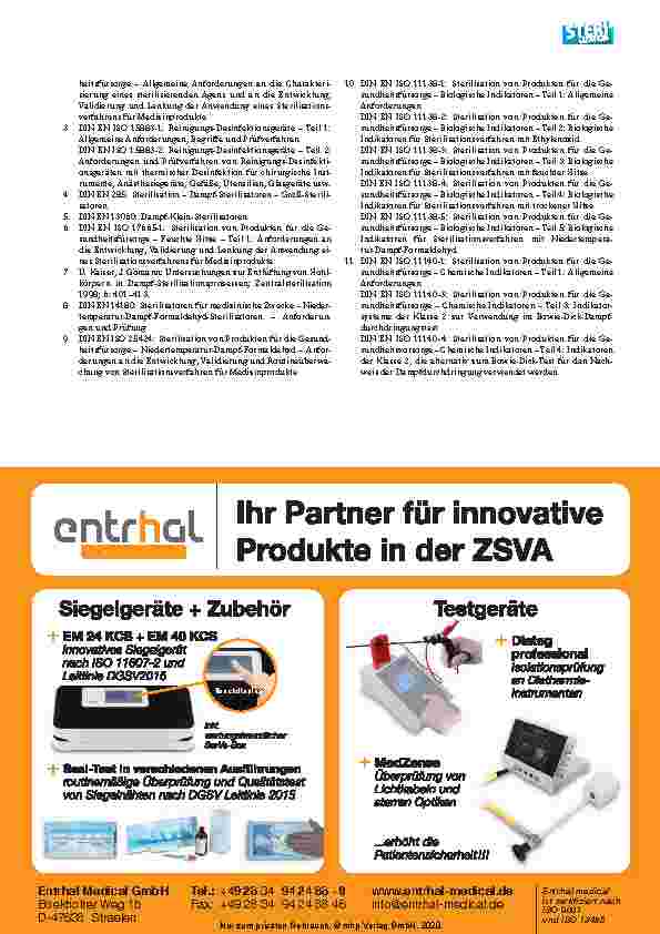 Vorschauseite 2: Aufbereitung von Medizinprodukten in Ausnahmesituationen, z.B. der COVID-19-Pandemie